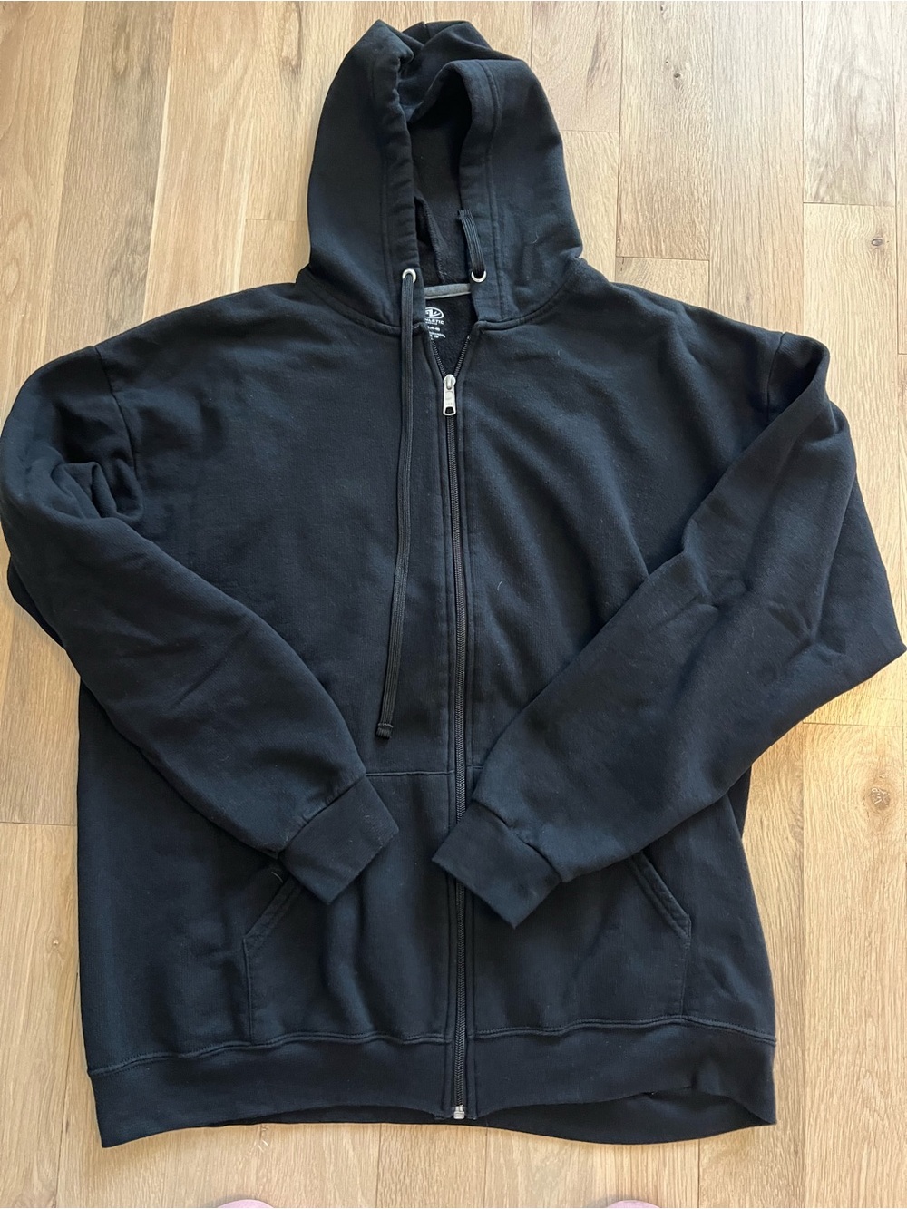 Athletic Works Black Full-Zip Hooded Sweatshirt